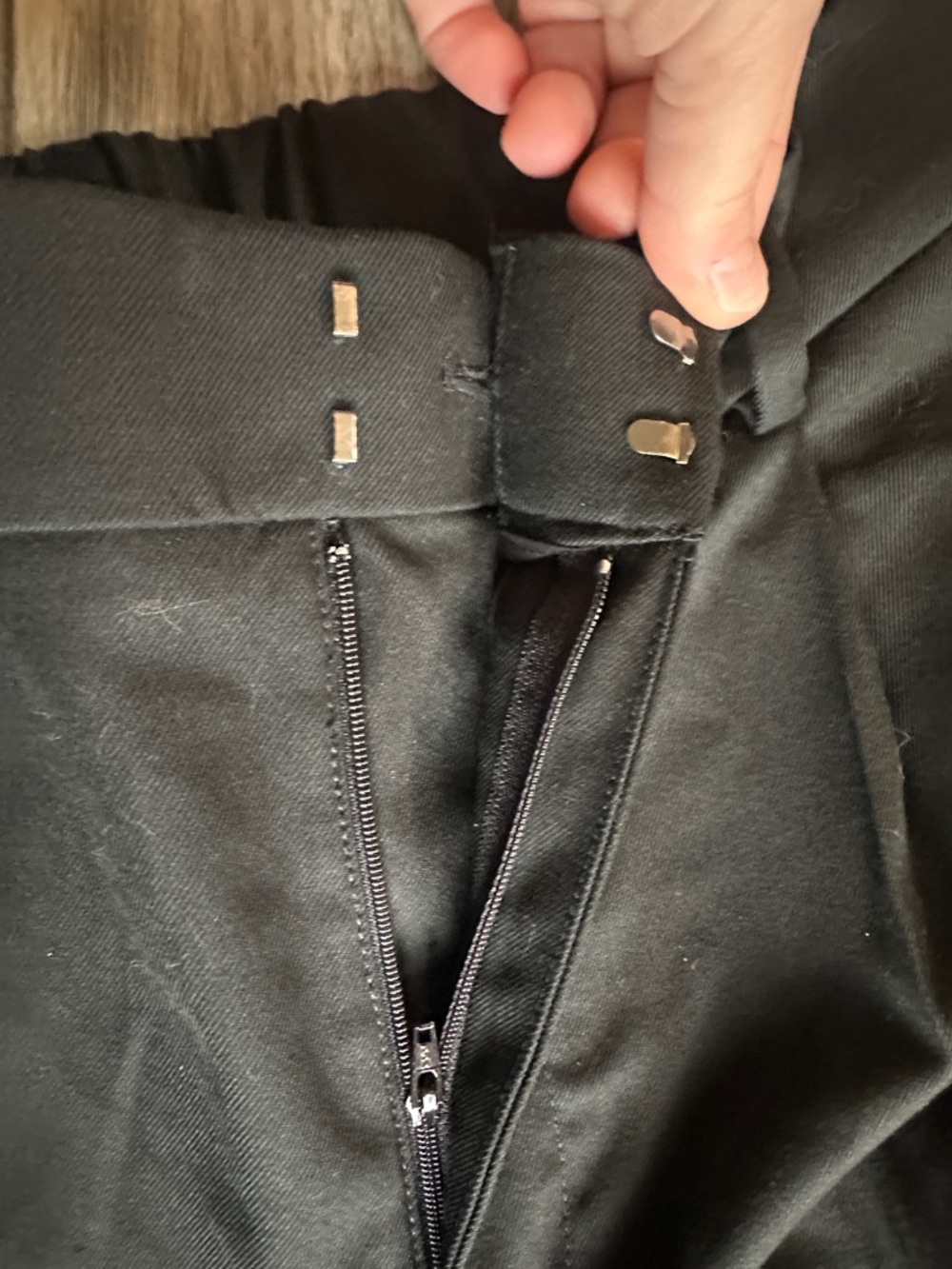 Madewell NWT Slouchy Straight Pants trousers in Brushed Twill black womens 10 - Picture 6 of 8